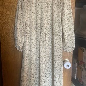 Christy Dawn Cream and Brown Floral Dress